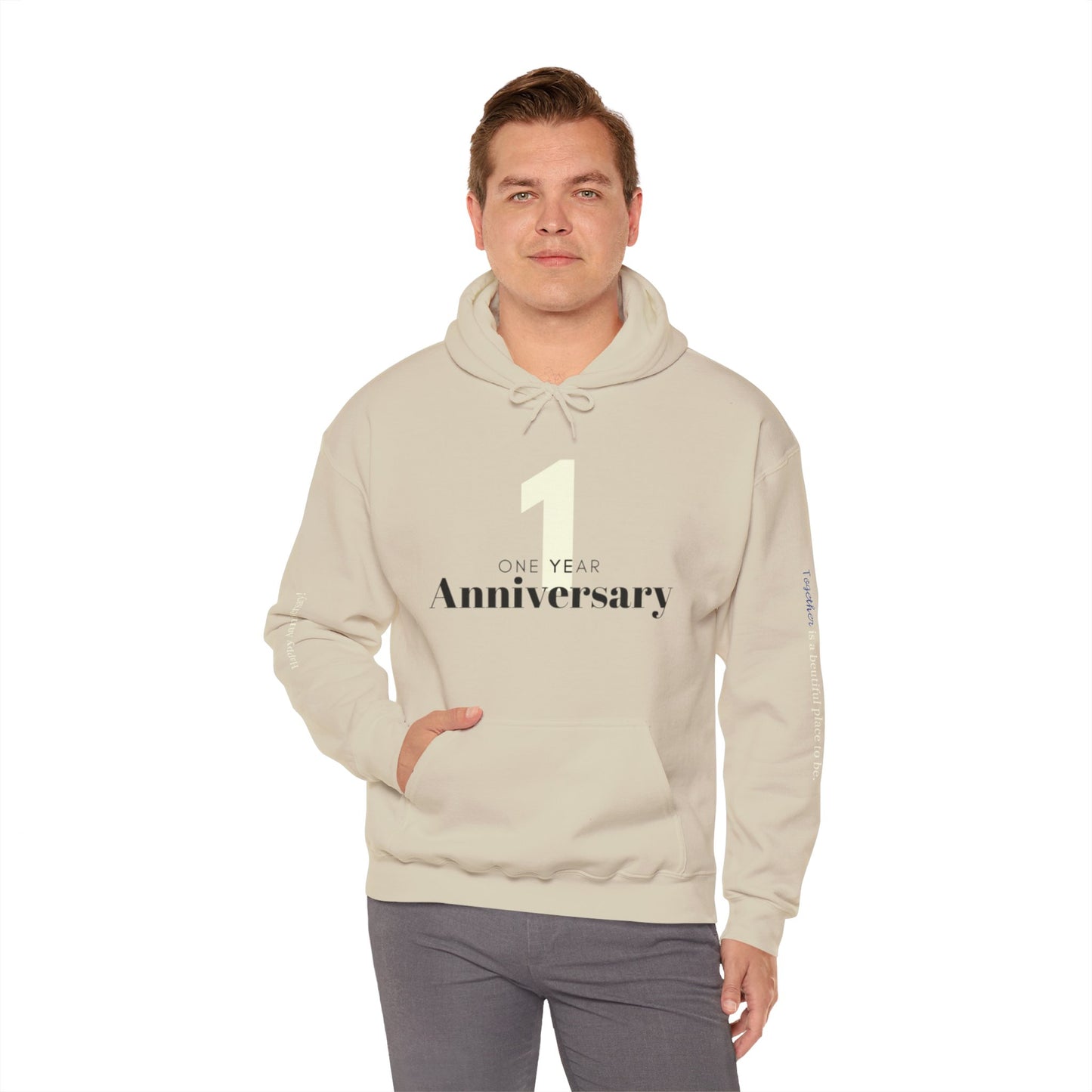 1-Year Anniversary Couple Hooded Sweater - Perfect Gift Idea