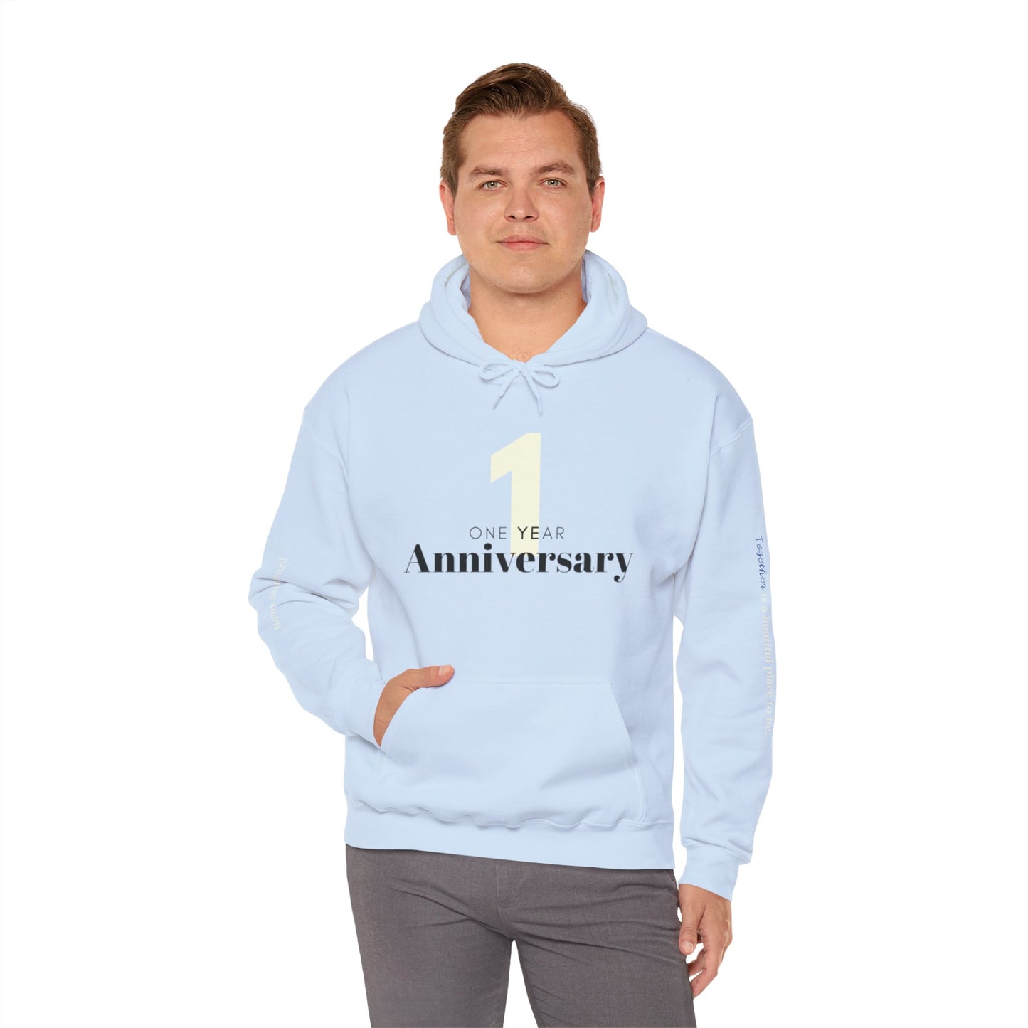 1-Year Anniversary Couple Hooded Sweater - Perfect Gift Idea