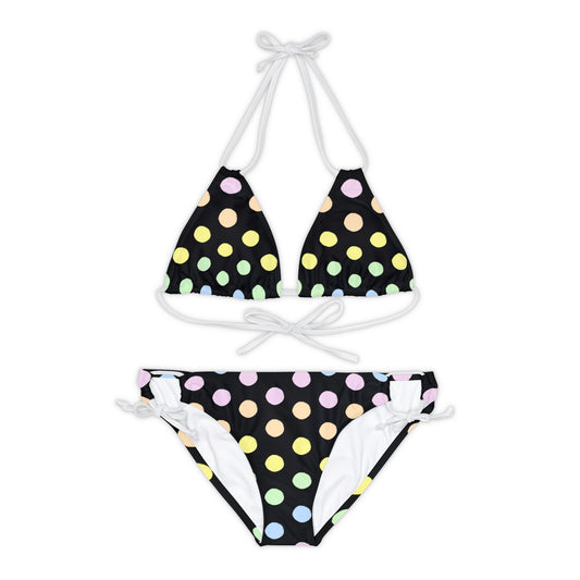 Pastel Polkadot Strap Bikini Swimwear