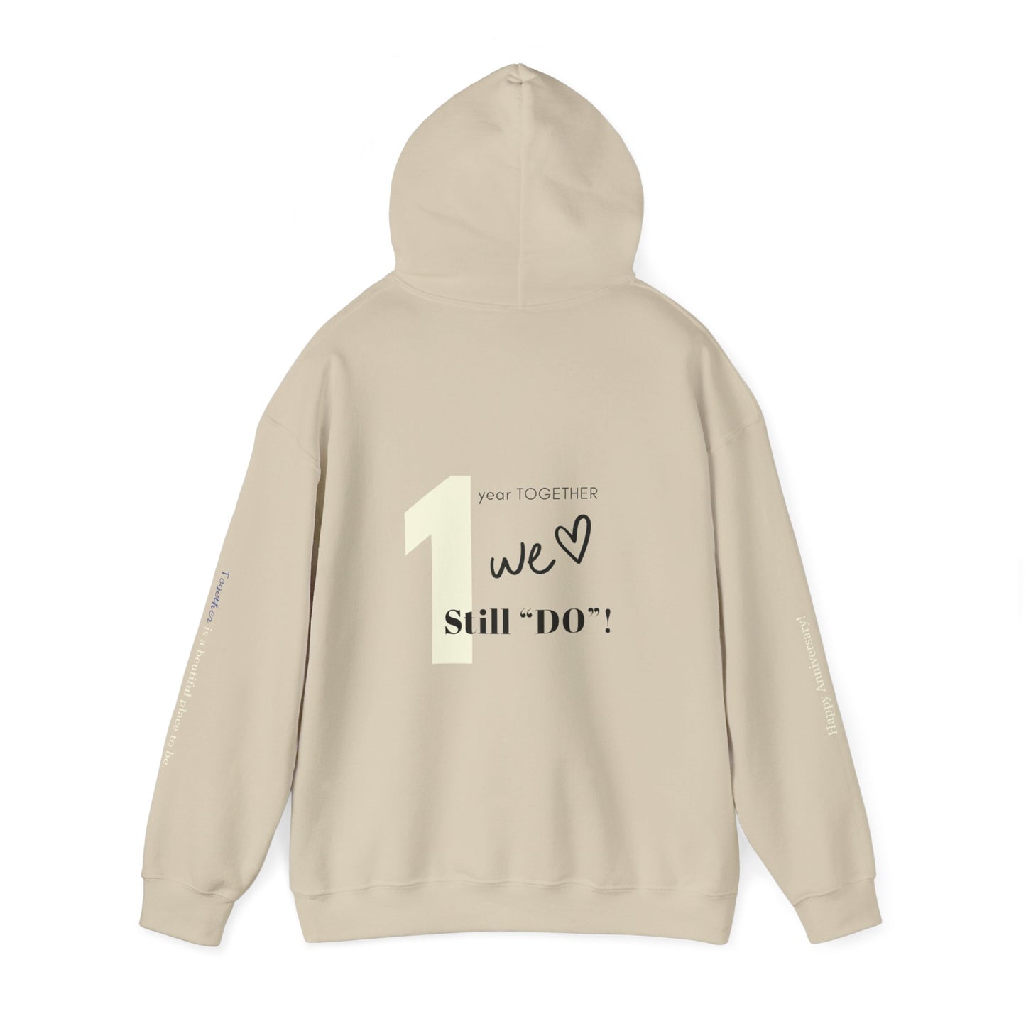 1-Year Anniversary Couple Hooded Sweater - Perfect Gift Idea