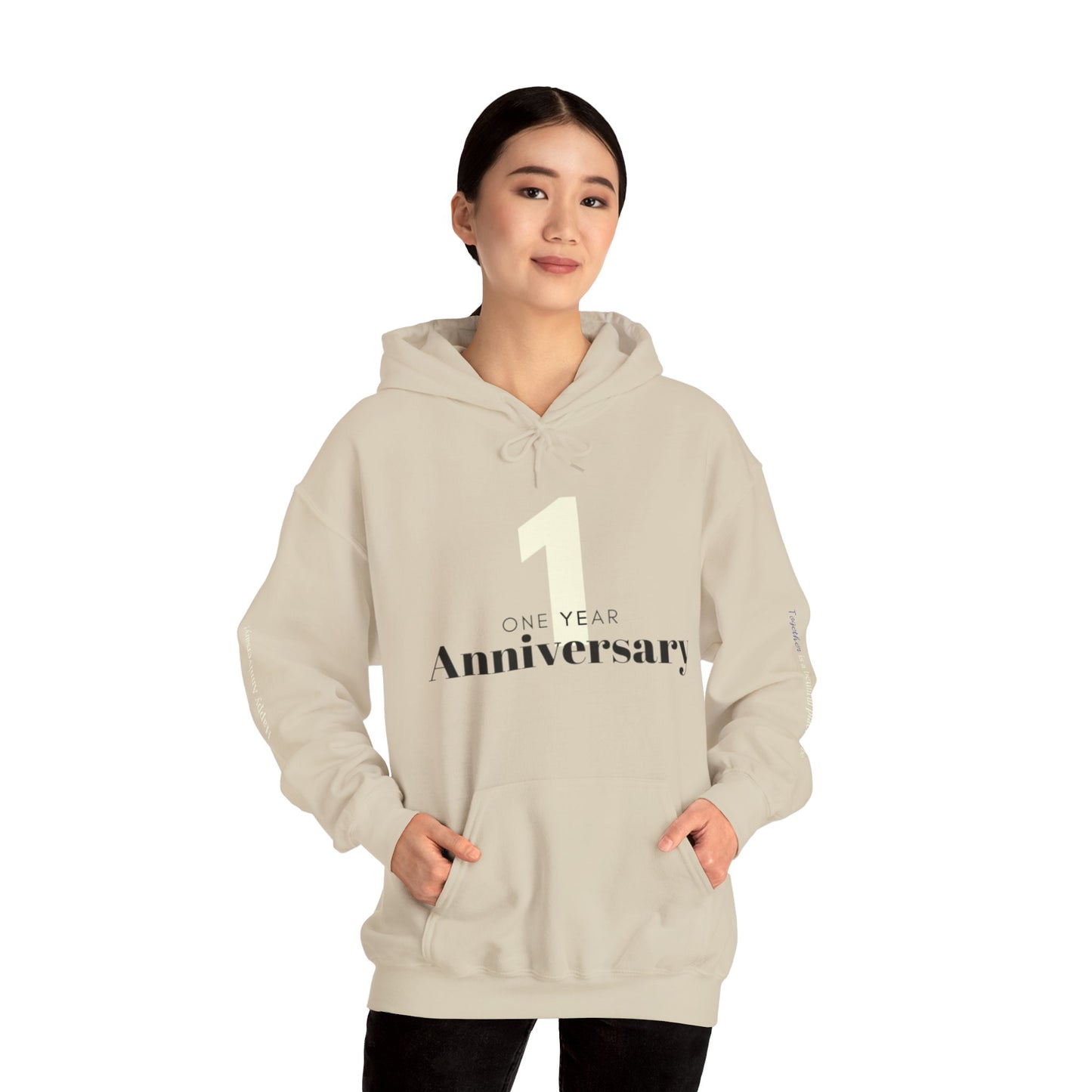 1-Year Anniversary Couple Hooded Sweater - Perfect Gift Idea