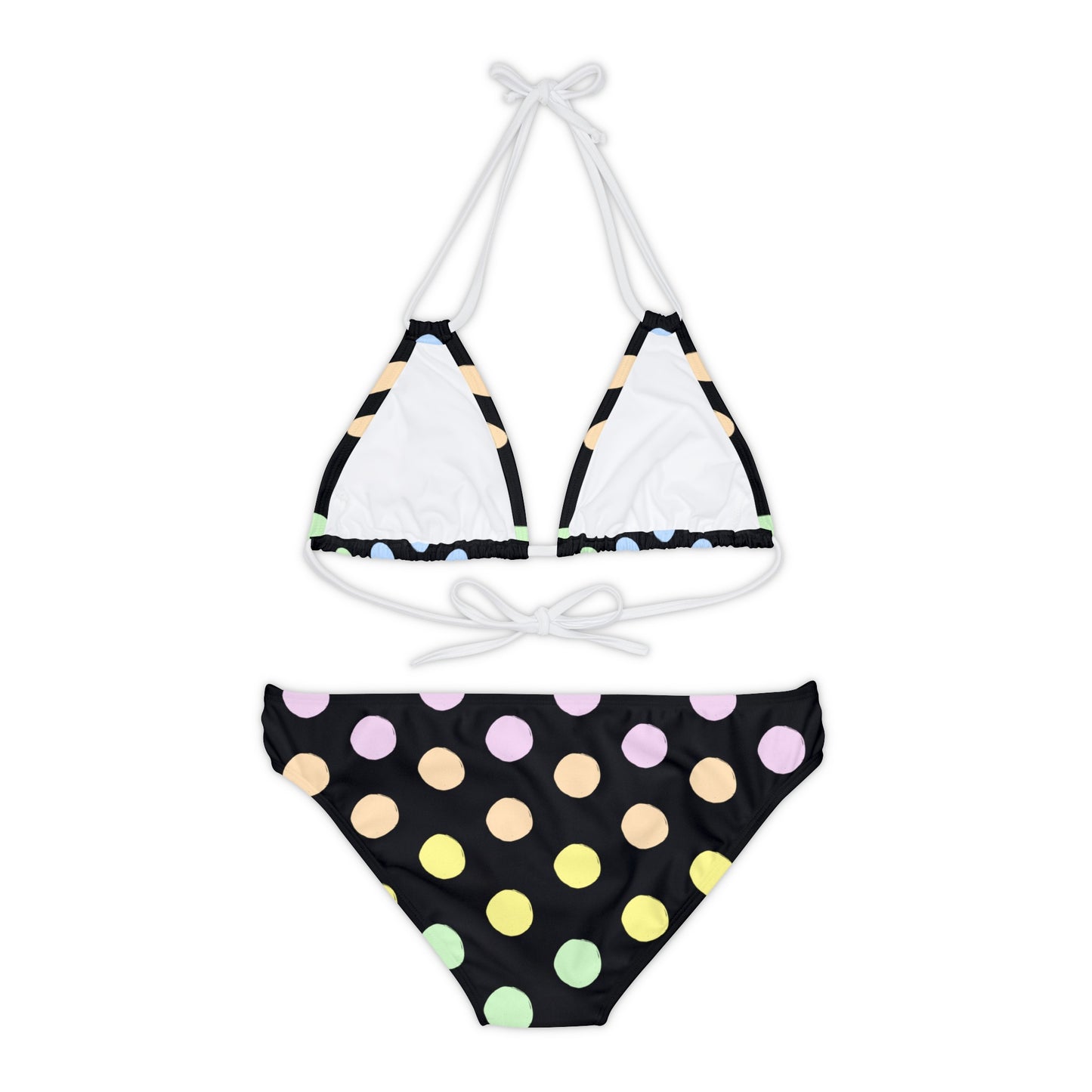 Pastel Polkadot Strap Bikini Swimwear